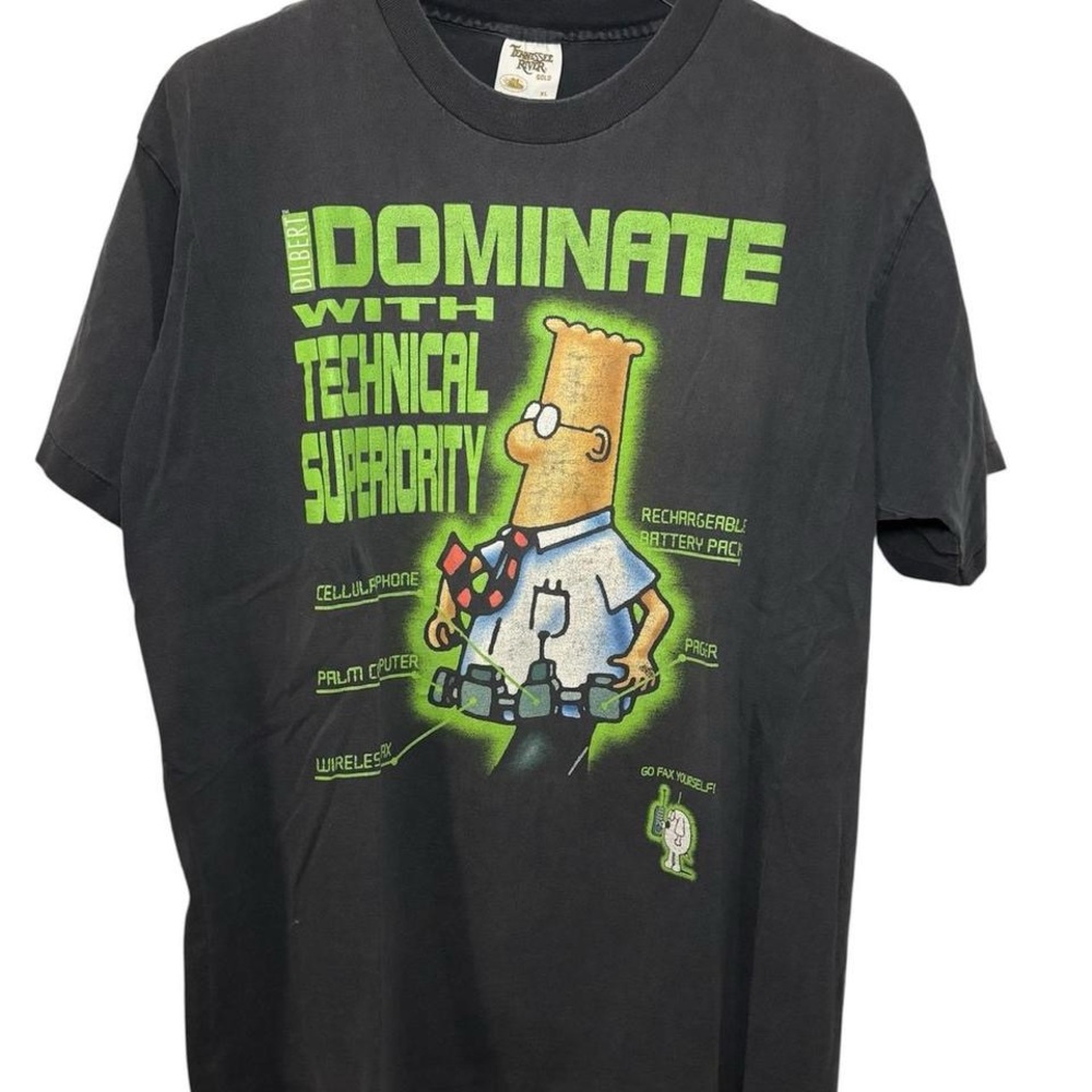 Black 'Dominate with Technical Superiority' Graphic Tee
